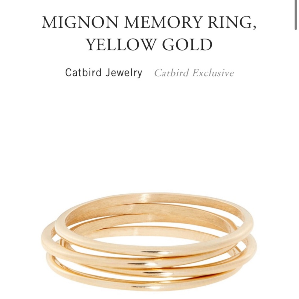 Catbird MIGNON MEMORY RING YELLOW GOLD 1.5